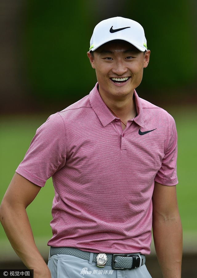 pga锦标赛练习日李昊桐亮相