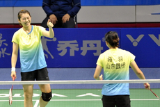 全运会羽毛球女双骆赢骆羽夺冠