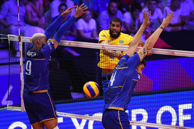 世界男排联赛总决赛法国3-2巴西