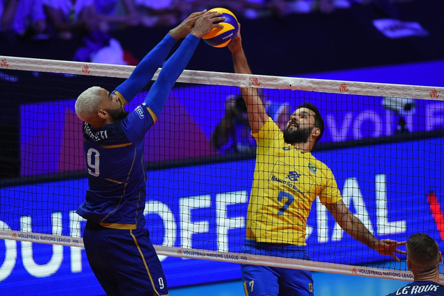 世界男排联赛总决赛法国3-2巴西