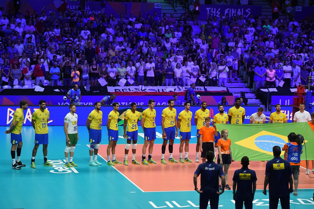 世界男排联赛总决赛法国3-2巴西