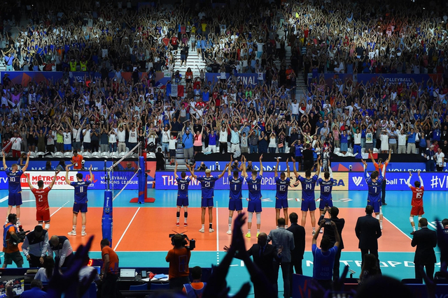 世界男排联赛总决赛法国3-2巴西