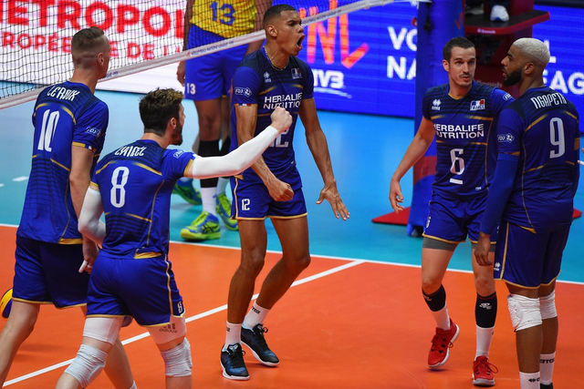 世界男排联赛总决赛法国3-2巴西