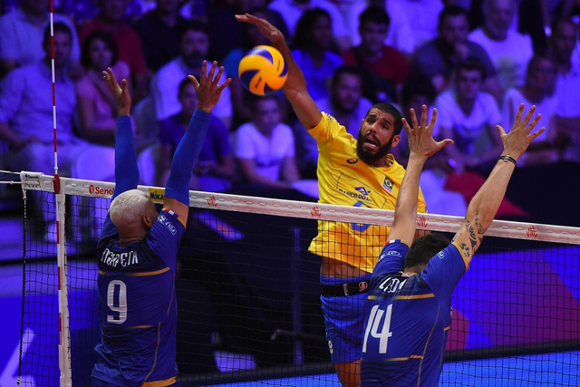 世界男排联赛总决赛法国3-2巴西