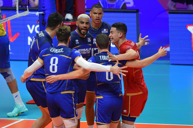 世界男排联赛总决赛法国3-2巴西