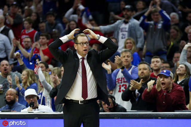 [高清组图]东部半决赛76人大胜猛龙扳成3-3