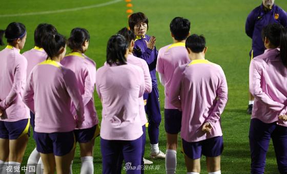  China Women's Football Team Prepare for the World Cup Group Match