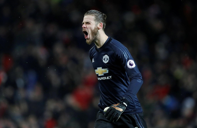 德赫亚庆祝队友破门