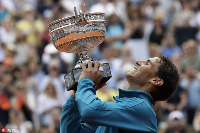 2018法网男单颁奖仪式