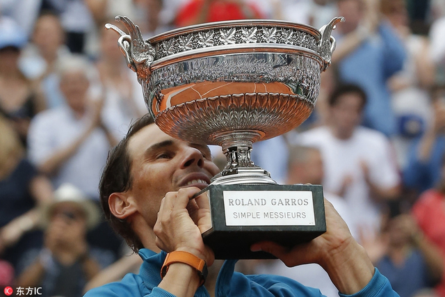 2018法网男单颁奖仪式