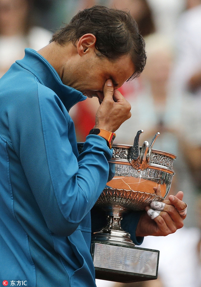 2018法网男单颁奖仪式