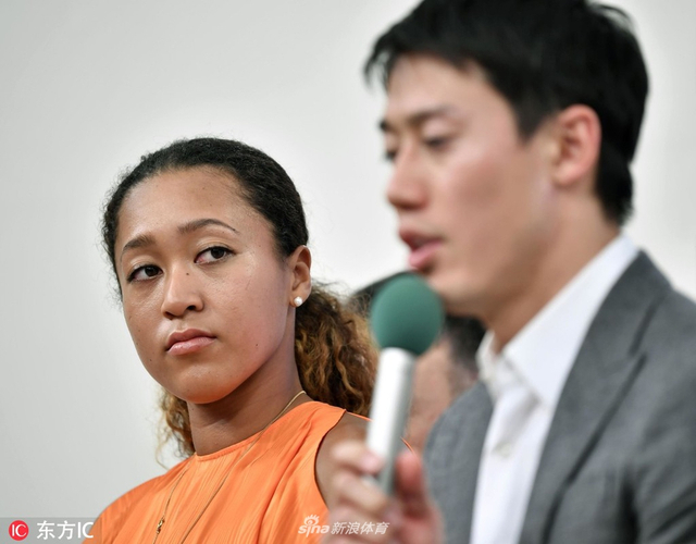 大坂直美与锦织圭同框