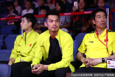 林丹观战汤杯中印之战