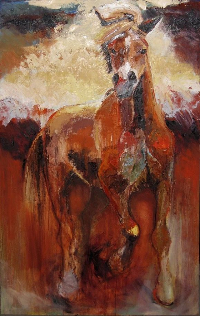 美国美女艺术家苏珊伯劳克的马油画