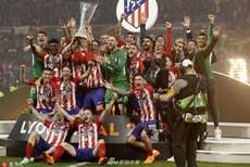 马竞庆祝夺得欧联杯冠军