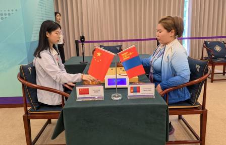 亚运围棋女团预赛 中国-蒙古
