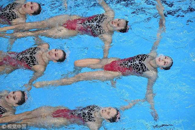 亚运会花样游泳集体项目技术自选：中国队出战