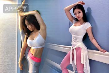 健身美女教练完美身形