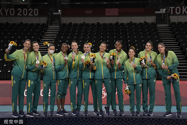 美国女排大胜巴西夺金 金牌数反超中国