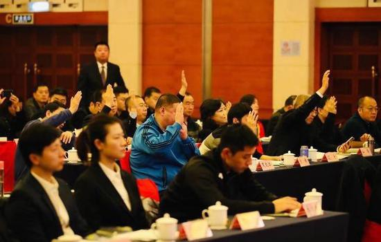 国乒队员在换届大会现场