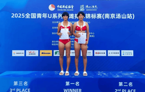 女子沙排曹紫萱（左一）