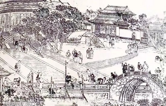 清光绪·吴友如《泮池跃鲤图》