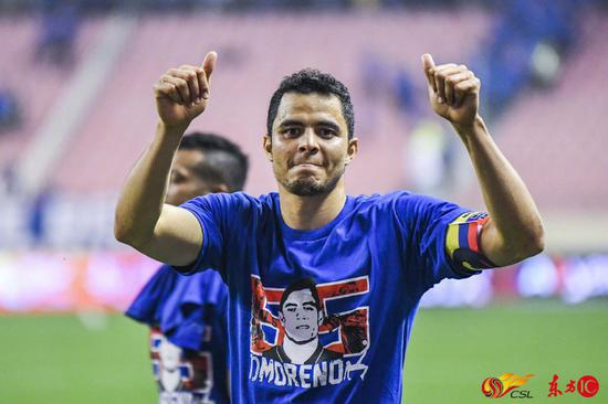 申花队长莫雷诺。