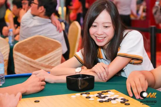 ▲党希昀二段在比赛中