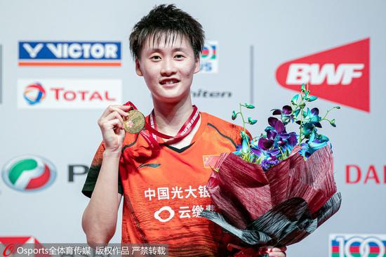 陈雨菲是目前国羽的当家球星。