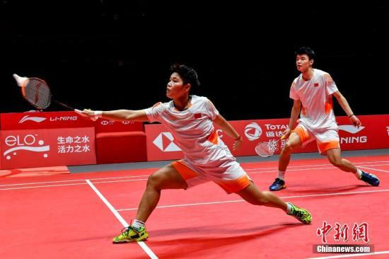  资料图：图为王懿律/黄东萍在比赛中。中新社记者 陈骥旻 摄
