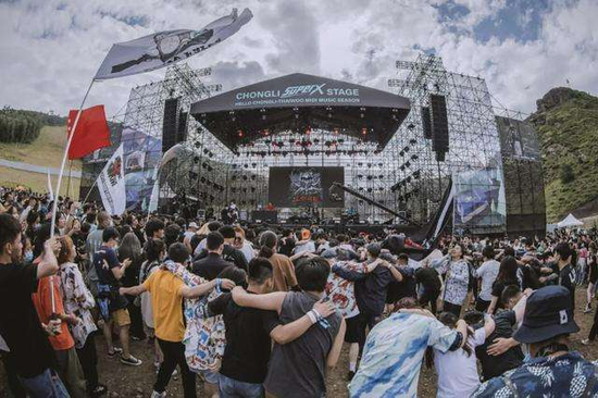 在太舞小镇举办的迷笛音乐节