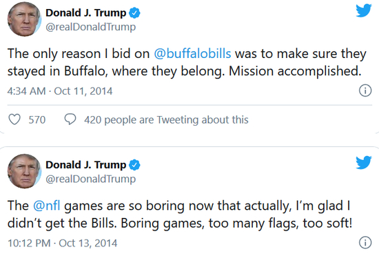 特朗普表示自己并不后悔