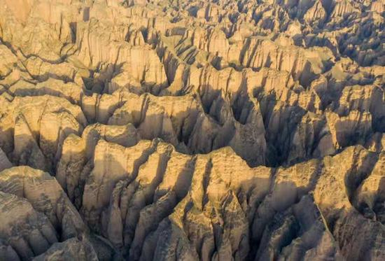 2020年8月9日，甘肃省白银市景泰县黄河石林景区。视觉中国供图