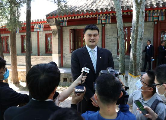 全国政协委员、中国篮球协会主席姚明此前接受媒体采访。 资料图