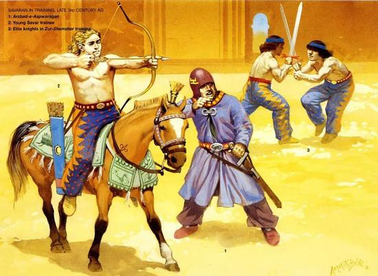 萨珊时代的波斯武士训练场