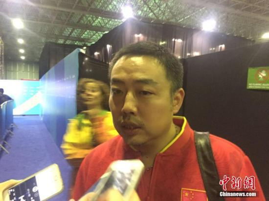 刘国梁曾对国乒此举做出解释。（资料图）中新网记者 王曦 摄