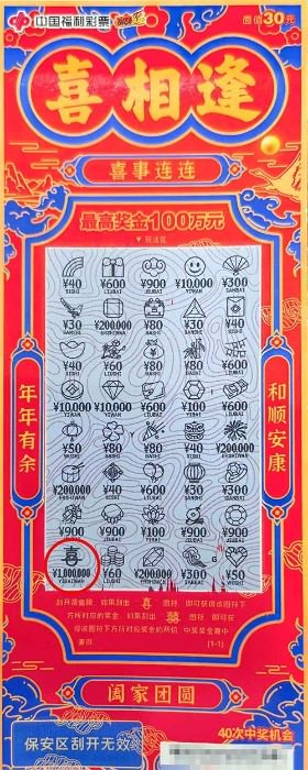 中奖彩票