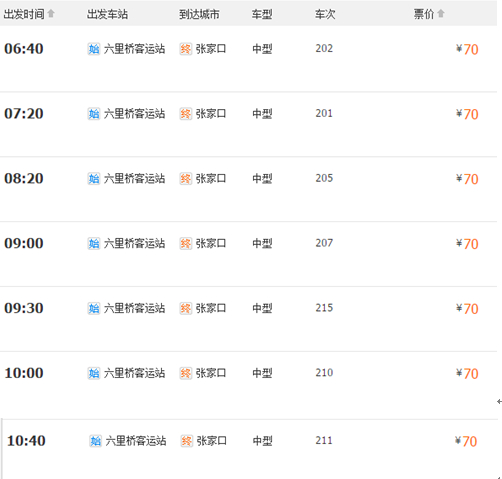 北京永定门客运站——张家口市区长途汽车站（换乘）