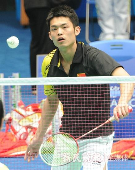  图说：2010年10月，训练中的林丹 新民晚报记者 张龙摄