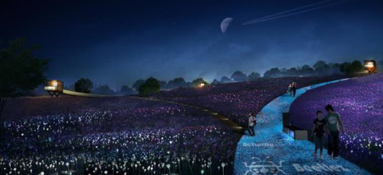 夜光步道效果图。两江新区建设局供图 华龙网发