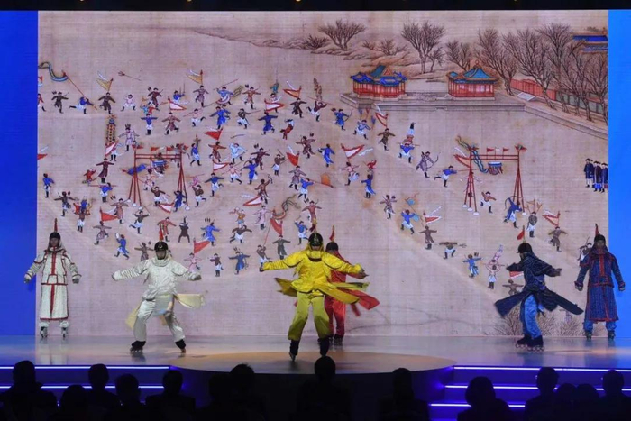 精彩的古代冰嬉表演