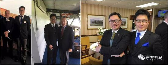 　▲和特里•斯帕戈（左），“爱尔兰赛迷之声”Des Scahill（中） ，香港著名马评人吴嵩（右）