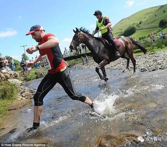 ▲图/Huw Evans Picture Agency，英国举行的人马同场耐力赛