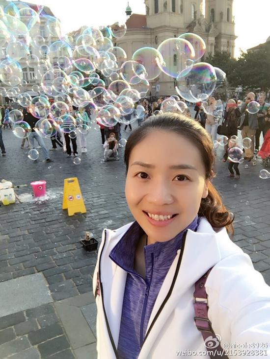 魏秋月生活照。&nbsp;&nbsp;魏秋月微博图