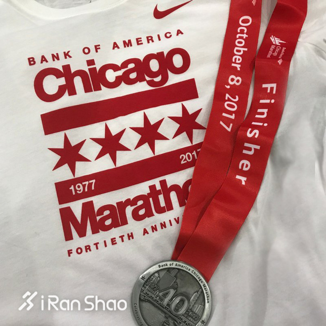 芝加哥马拉松完赛奖牌