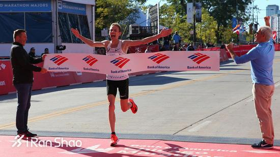 鲁普芝加哥马拉松夺冠时刻