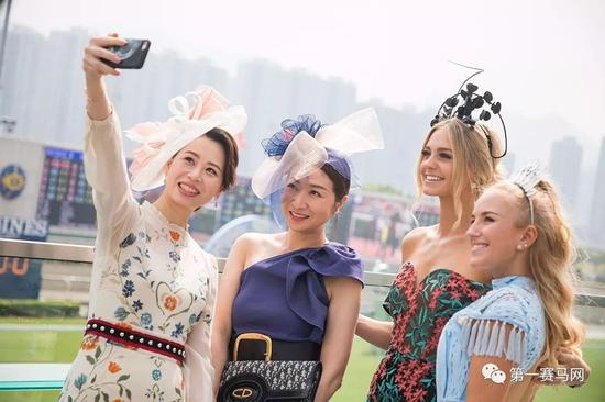 名媛盛装赴会，沙田马场处处衣香鬓影，图香港马会