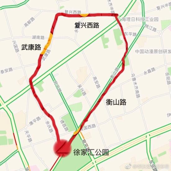 武康路-复兴西路跑步线路