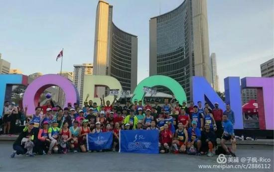10月22日，第二次热身赛@2017多伦多湖滨马拉松 ~CRIT多跑团赛前合影。