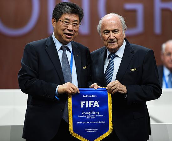 2015年，第65届国际足联大选举行，张吉龙卸任FIFA执委。视觉中国 资料